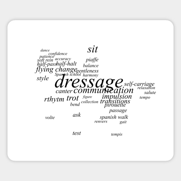 Equestrian Dictionary - Dressage (light) Magnet by ThunderboltFire